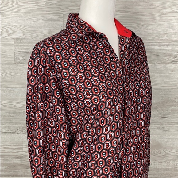 Chris Hewson Red Button Down Shirt - Picture 4 of 8